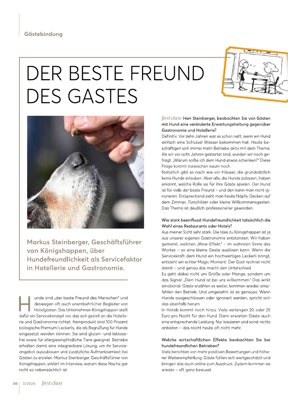 Seite 40 — „Der beste Freund des Gastes"